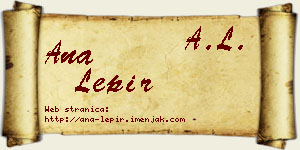 Ana Lepir vizit kartica